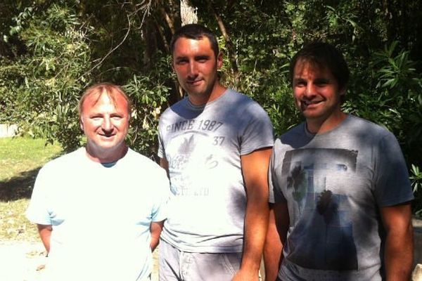 Olivier Paul, Benjamin Caillol et Gérald Pellegrin du cercle Saint Roch de Saint-Pierre-les-Martigues.