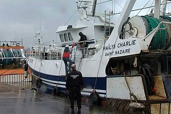 La Maïlys Charlie à quai à Cherbourg ce lundi 14 janvier