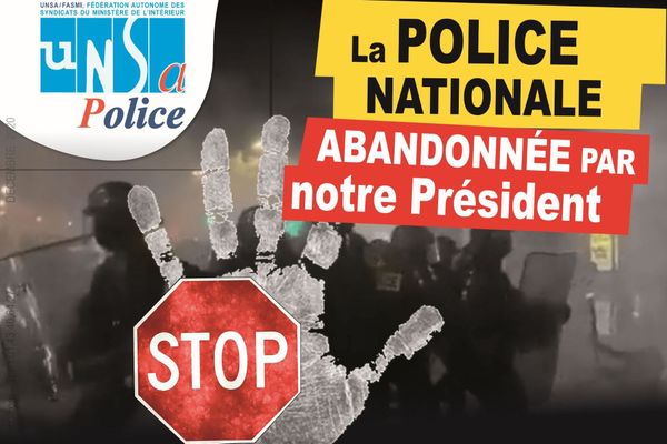 La réaction d'un syndicat de policier après l'interview d'Emmanuel Macron sur Brut vendredi 4 décembre 2020