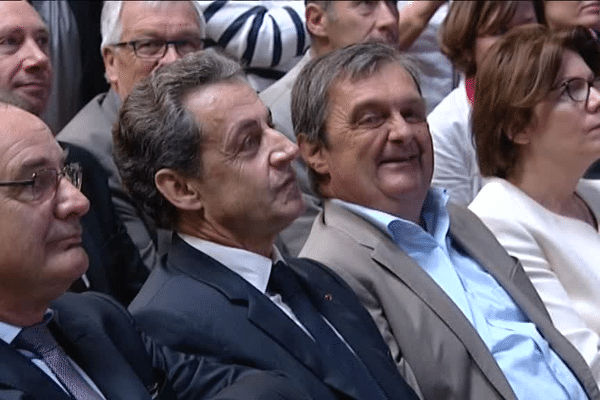 De gauche à droite : D. De Legge, N.Sarkozy, G.Lurton et A.Le Brun