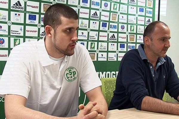 Le nouveau joueur Adrien Moerman a donné sa première conférence de presse sous les couleurs du CSP Limoges