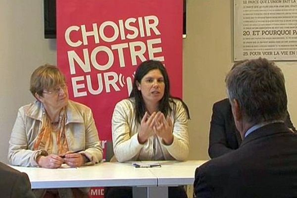 Montpellier - présentation de la liste de gauche (PS-PRG) du grand Sud-Ouest avec à sa tête Virginie Rozière - 15 avril 2014.