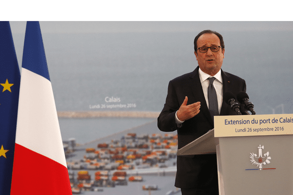 Le président de la République François Hollande, le 26 septembre 2016 à Calais.