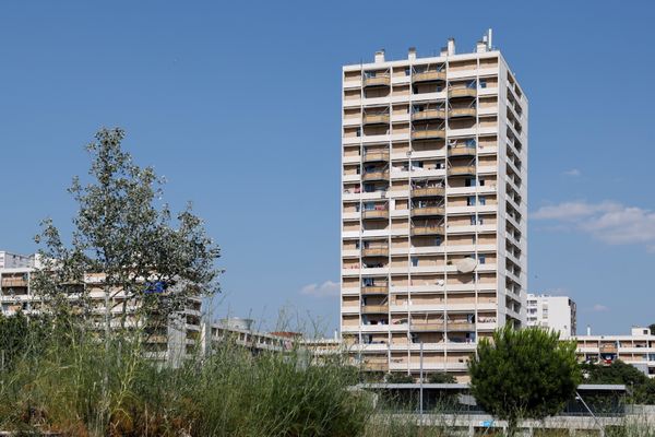 La cité de la Busserine dans le 14e arrondissement est connue pour être un lieu important des trafics de stupéfiant à Marseille.