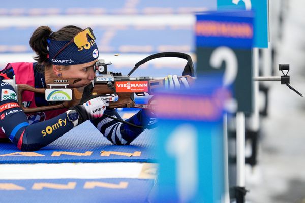 Julia Simon, troisième de la poursuite aux Etats-Unis, pourrait remporter le petit globe de la discipline à l'issue de la dernière étape de Coupe du monde, le week-end prochain au Canada