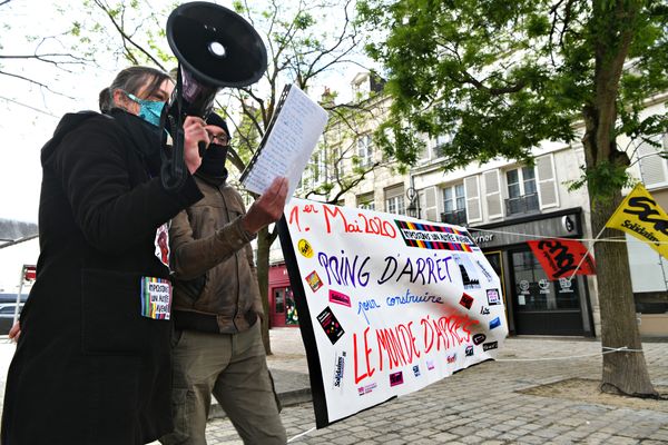 La manifestation du 1er mai 2020 à Orléans.