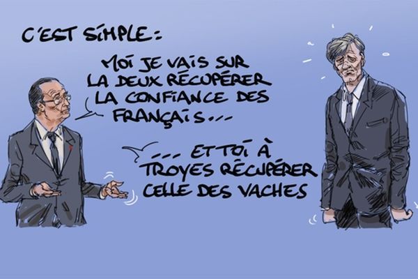 Stéphane Le Foll est au Co,grès de la FNSEA à Troyes quand François Hollande parle sur France 2