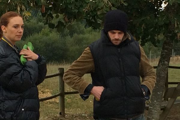 Les acteurs Félix Moati et Laetita Dosch au parc du Reynou