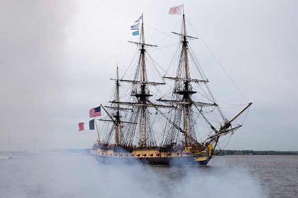 L'Hermione, le 19 juin 2015, à Baltimore aux Etas-Unis.