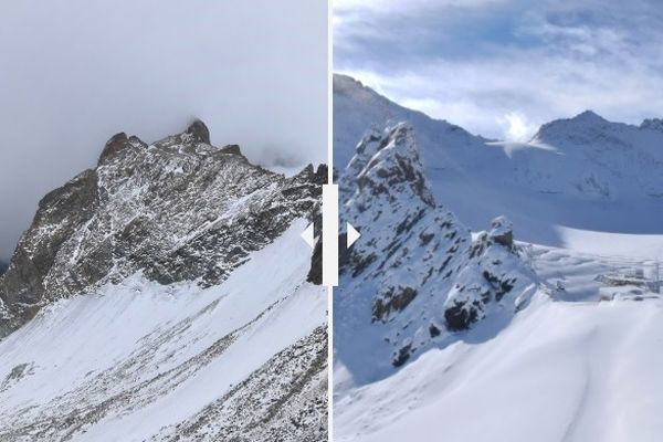 En l'espace de 48 heures, le paysage des Alpes s'est complètement transformé - 5 octobre 2021