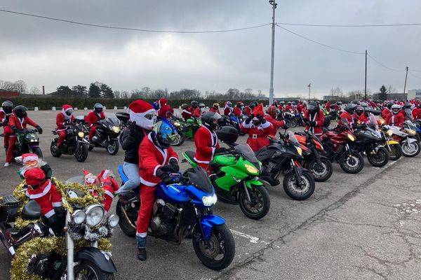 500 motards et motards se sont élancés du parc des expositions de Nancy samedi 14 décembre 2024 à destination de Lunéville, avant de récolter des dons pour les enfants malades.