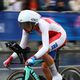 Le cycliste Kévin Vauquelin pendant la course contre-la-montre des Jeux Olympiques de Paris, samedi 27 jullet 2024.