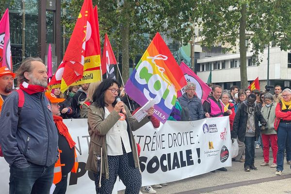 A Rennes, ce 2 juillet, les syndicats dans la rue contre le Rassemblement national