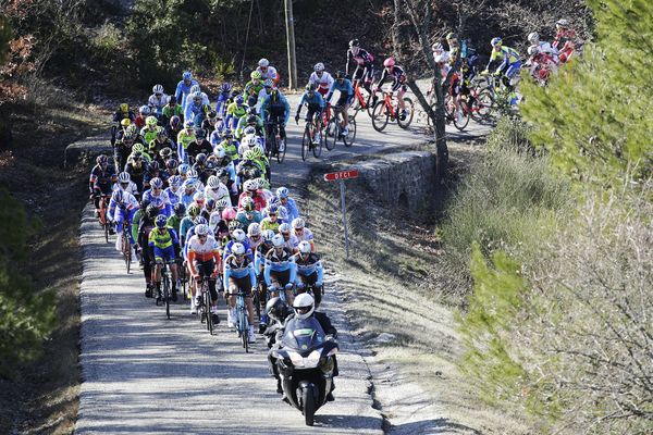 L'étape entre Aix-en-Provence et Marseille du Tour de La Provence le 11 février 2018.