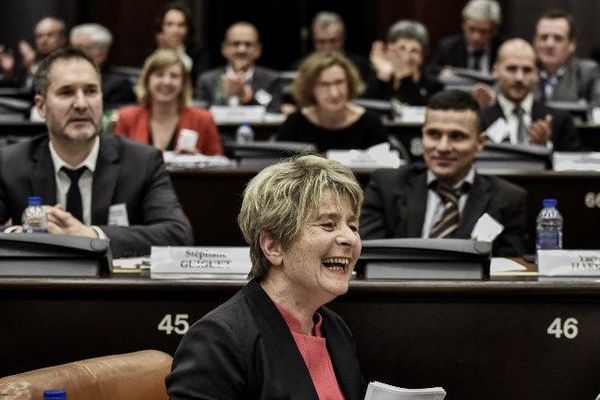 Marie-Guite Dufay (PS) a été élue présidente de la région Bourgogne Franche Comte le 4 janvier 2016.