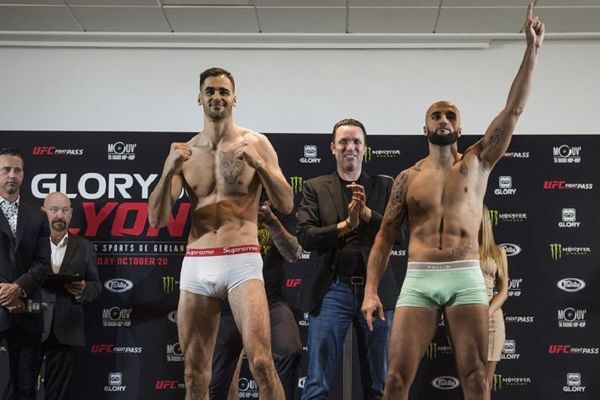 Glory 60, le kickboxing est de retour à Lyon .... les combattants se rencontrent et se jaugent à la pesée