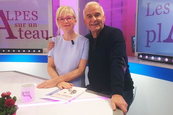  Michel Fugain et Valérie Chasteland sur le plateau de l'émission