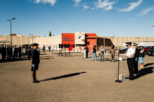 Cérémonie d'installation de la nouvelle directrice du centre pénitentiaire de Perpignan, ce jeudi 5 septembre.