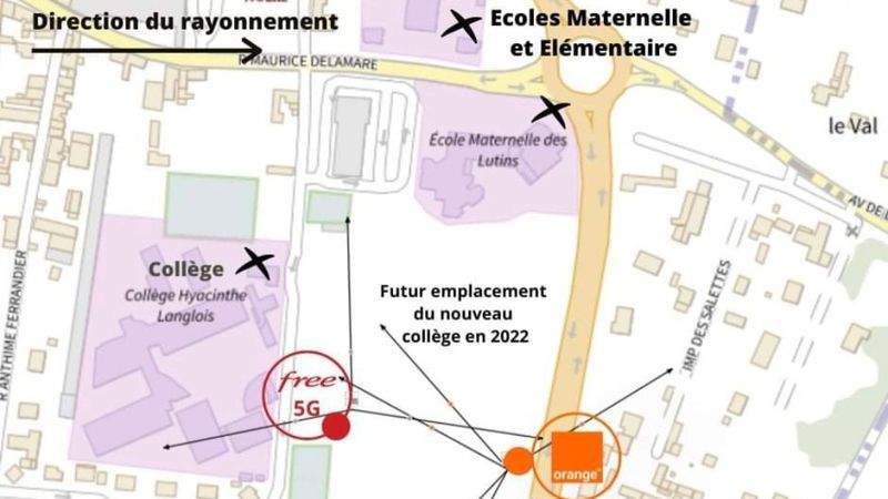 La présence d'antennes relais à proximité des enfants inquiètent les parents de Pont-de-l'Arche (Eure).