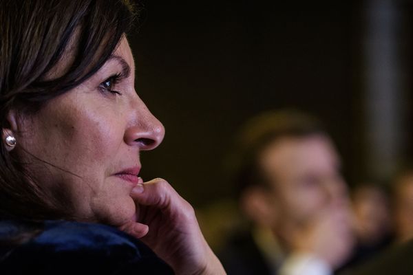 La maire de Paris, Anne Hidalgo, lors du dîner annuel du CCAF (Conseil de coordination des organisation arméniennes de France) à Paris le 30 janvier 2018.