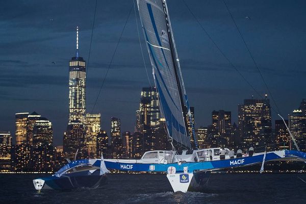 François Gabart remporte la Transat bakerly à New York sur son trimaran Macif