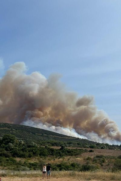 Un feu a déjà brûlé 20 hectares de forêt, à Gigean, le 18 août 2024.