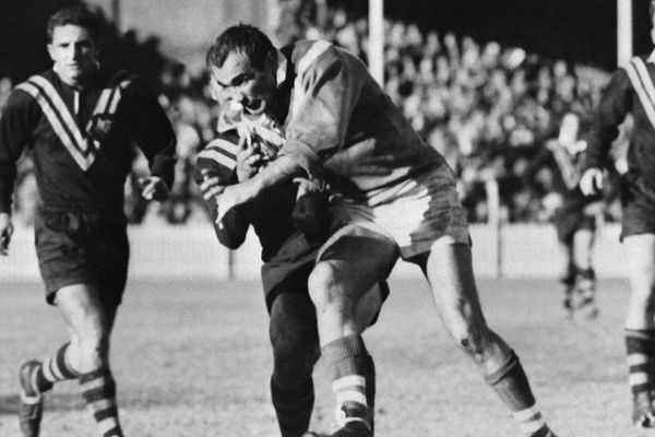 Jean Barthe lors du premier match test de rugby à XIII opposant la France à l'Australie - 15 juin 1960