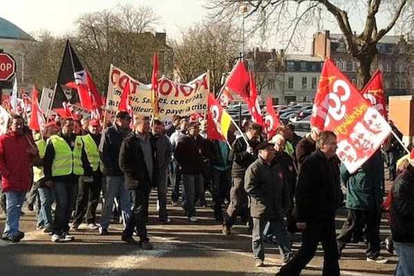 La manifestation à Douai ce mardi 5 mars