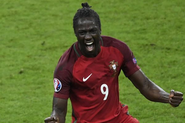 Le joueur Eder après son but en finale de l'Euro 2016