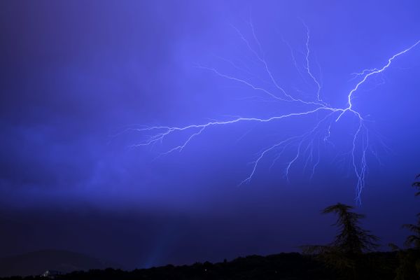 Sept départements d'Auvergne-Rhône-Alpes sont placés en vigilance orange aux orages. (Illustration)