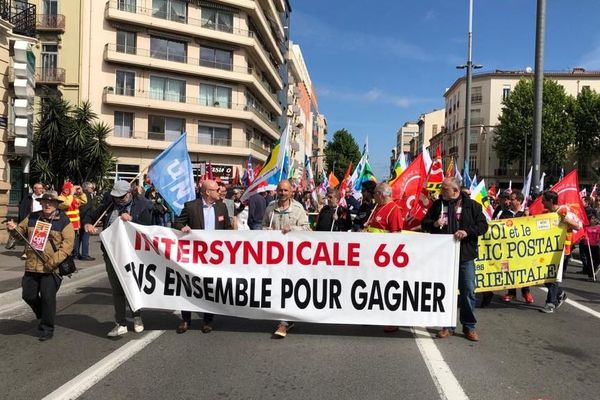 Perpignan - manifestation contre le projet de loi de "modernisation du statut des salariés de la fonction publique" - 9 mai 2019.