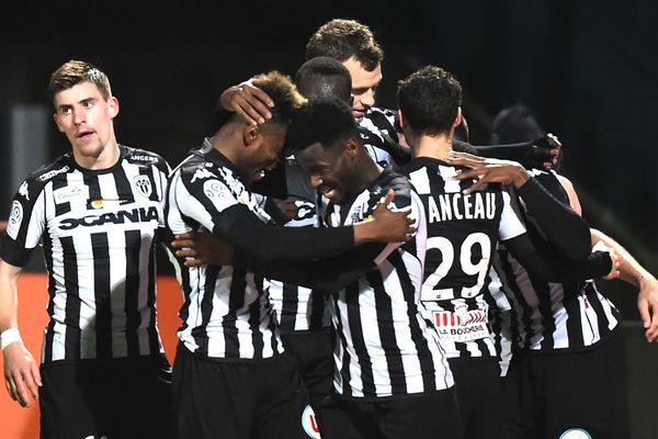 Angers SCO le 18 mars 2017 face à l'EA Guingamp