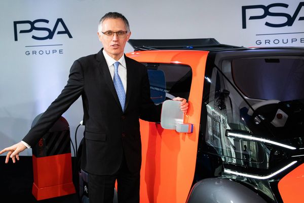 Carlos Tavares, PDG du groupe PSA lors de la présentation des résultats financiers pour 2018