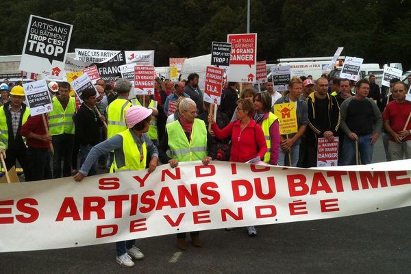 Les patrons de la CAPEB manifestent ce vendredi 13 septembre 2013