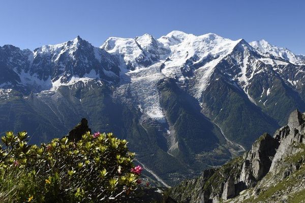 Le massif du Mont-Blanc observé depuis le Brévent, le 16 juillet 2014 