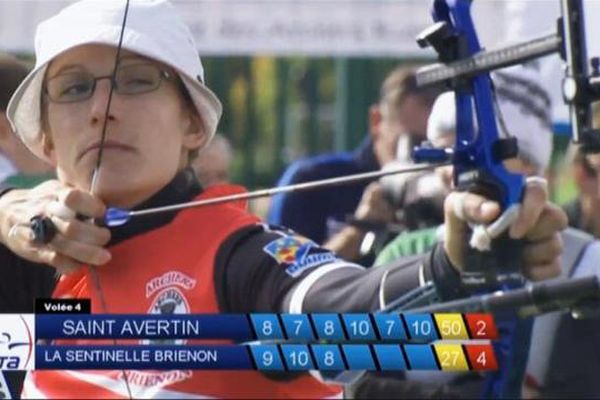 Bérengère Schuh en grande forme avec ses coéquipières du club de Brienon, ce week-end, au championnat d'Europe des clubs.