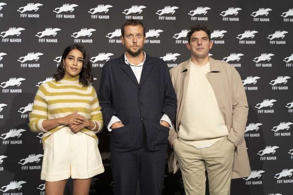 Ouverture du Festival International du Film Francophone de Namur avec Leïla Bekhti et Damien Bonnard pour le film "Les intranquilles" avec le réalisateur, Joachim Lafosse.