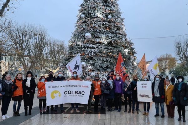 À l'occasion de la journée internationale des droits des animaux, une manifestation anti-corrida, d'abord interdite par la préfecture, a finalement été autorisée par le tribunal administratif ce samedi 9 décembre 2023 à Béziers, dans l'Hérault.