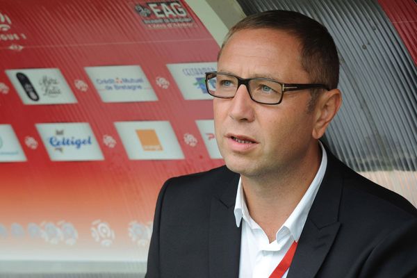 Le président de Guingamp Bertrand Desplat lors d'un match de Ligue 1 - 14/09/2014