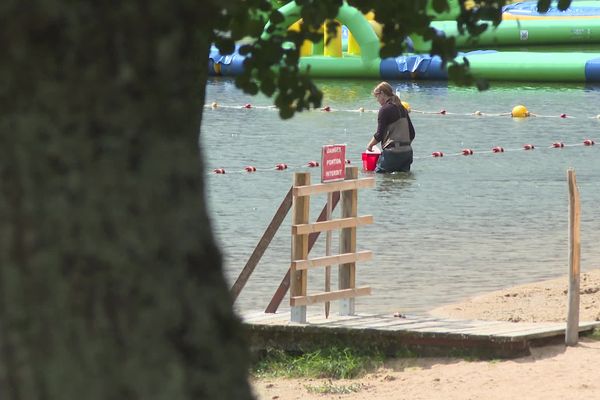 Depuis vendredi 21 juillet, la baignade est interdite au plan d'eau de Courtilles.