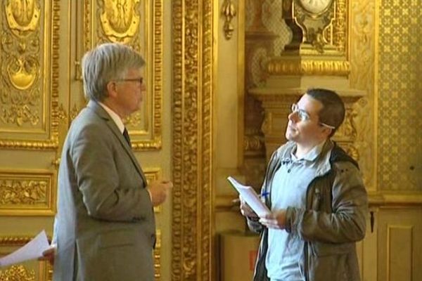 Le président du Conseil général de l'Aisne Yves Daudigny en compagnie de Rémi Vivenot 