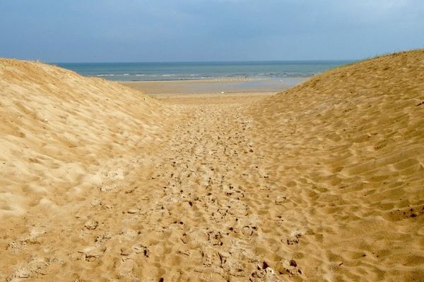 Juno Beach, près de Courseulles-sur-Mer (Calvados), une des plages du Débarquement en Normandie. 6 juin 2003