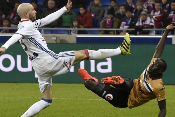 Angers SCO a de nouveau chuté en championnat, ici face à Lyon le 21 décembre 2016