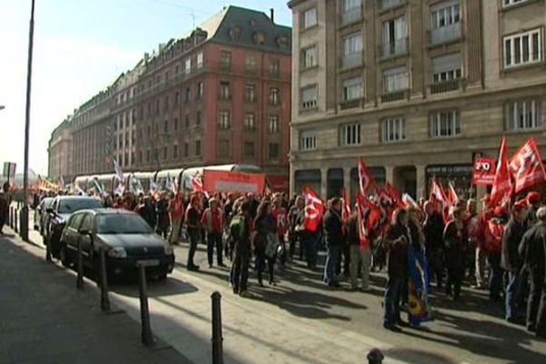 Manifestation mardi matin à Strasbourg