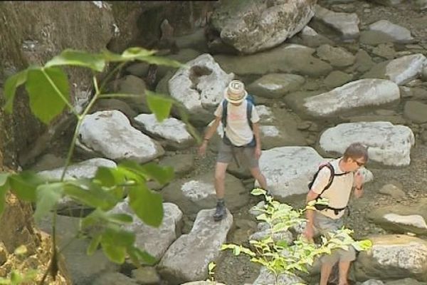 Les cascades du Hérisson, dans le Jura, sont quasiment à sec.