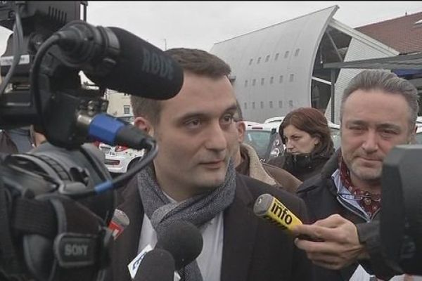 Florian Philippot, vice-président du FN, à Seloncourt