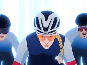 Pauline Ferrand-Prévot, juchée sur son VTT, apparaît dans la vidéo des porte-drapeaux de l'équipe de France aux JO et Paralympiques de 2024.