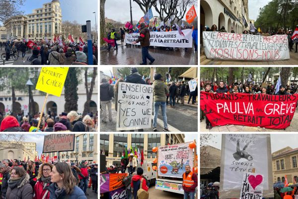 Les premières manifestations contre la réforme des retraites a débuté à Montpellier, Uzès, Béziers, Perpignan.