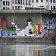 À Lyon, graffitis et Tags au niveau du Pont Morand - archives