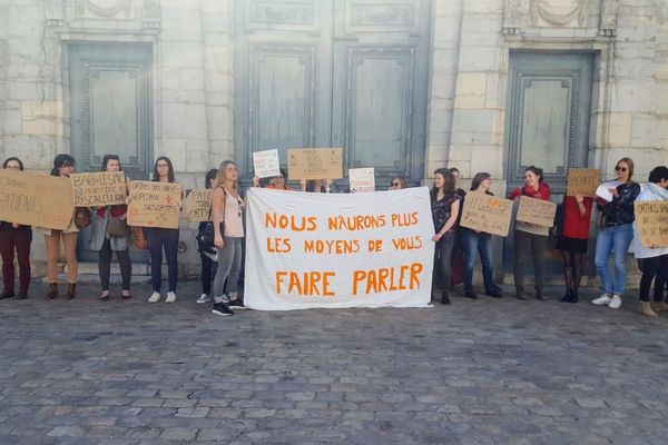 Manifestation à Besançon des orthophonistes en 2017